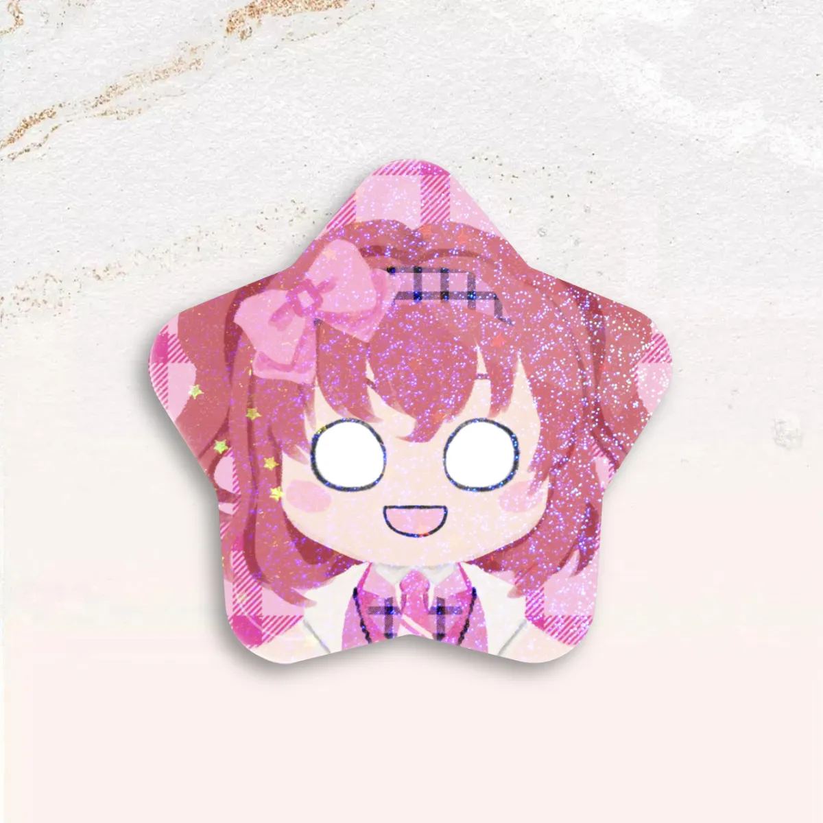 Standobuddy Seaside Pink Star Can Badge