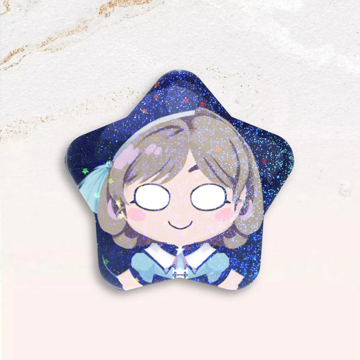 Standobuddy Stellar Pastel Blue Star Can Badge