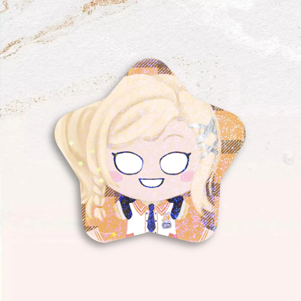 Standobuddy Rainbow Super Orange Star Can Badge