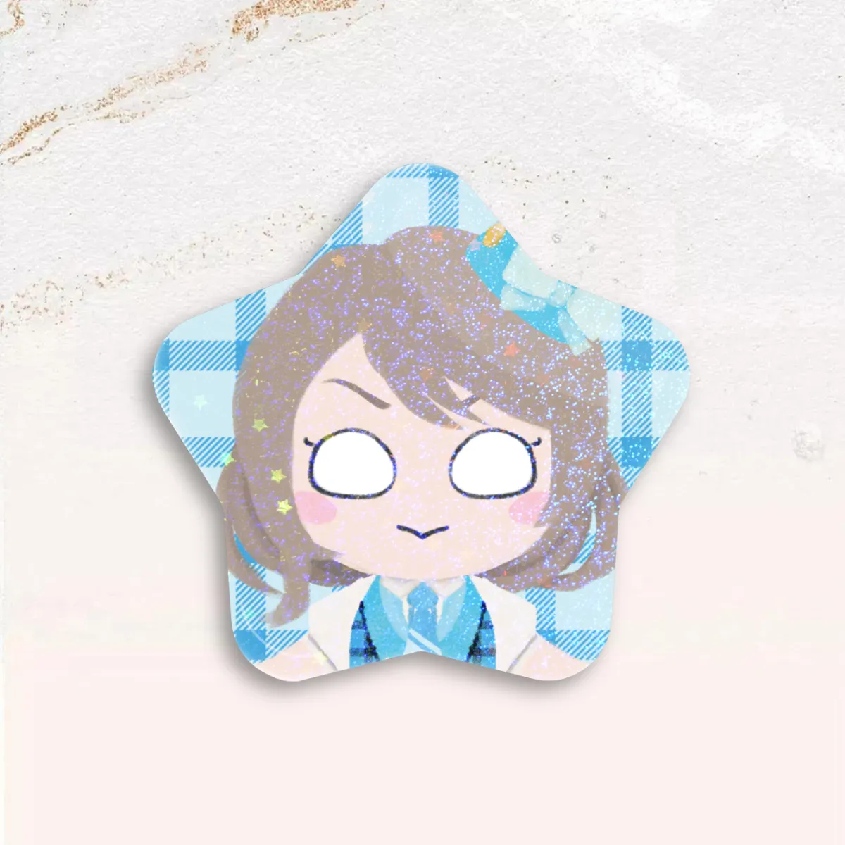 Standobuddy Seaside Light Blue Star Can Badge