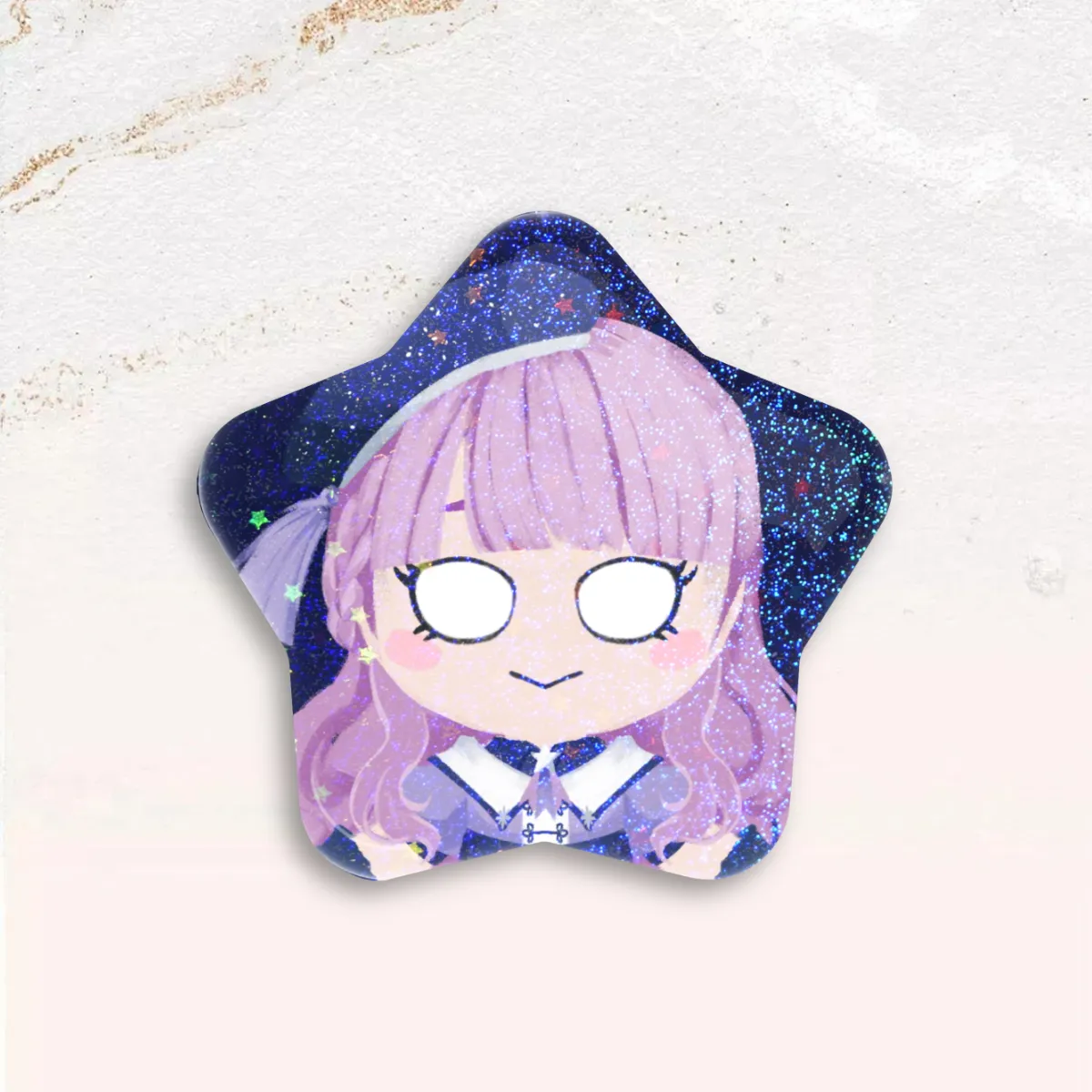 Standobuddy Stellar Elegant Purple Star Can Badge