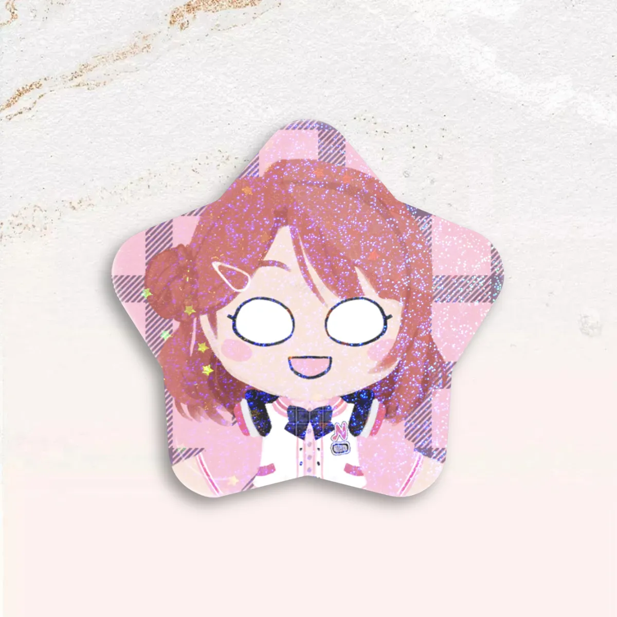Standobuddy Rainbow Light Pink Star Can Badge