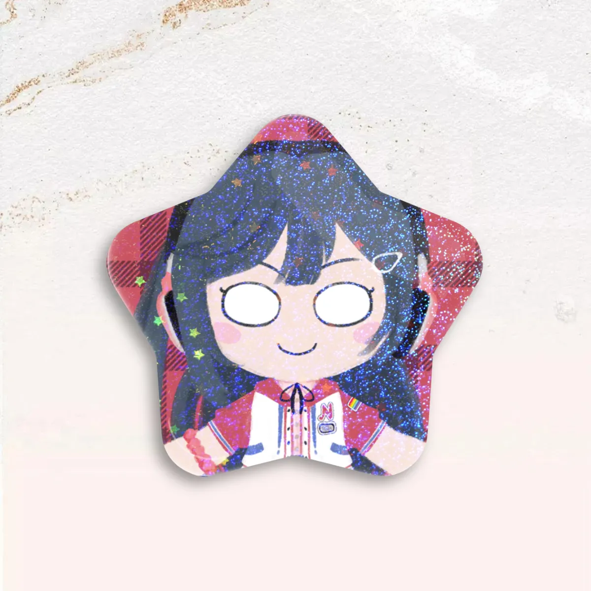 Standobuddy Rainbow Scarlet Star Can Badge