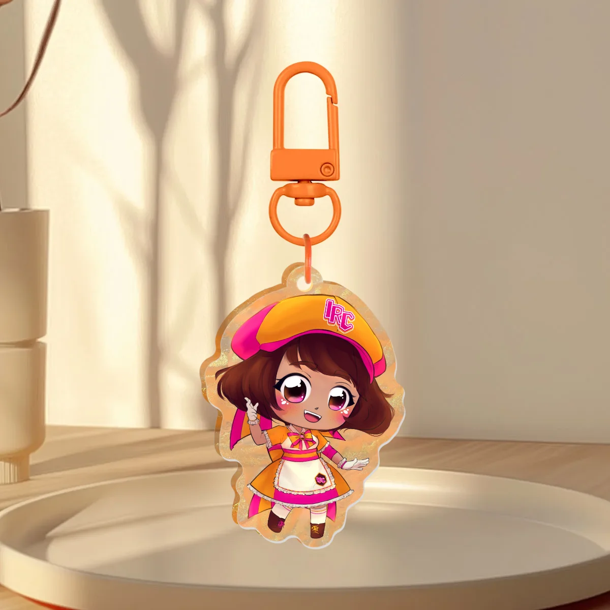 Tsutsumi Yukitaka IRC Mascot Orange Pearl Acrylic Keychain