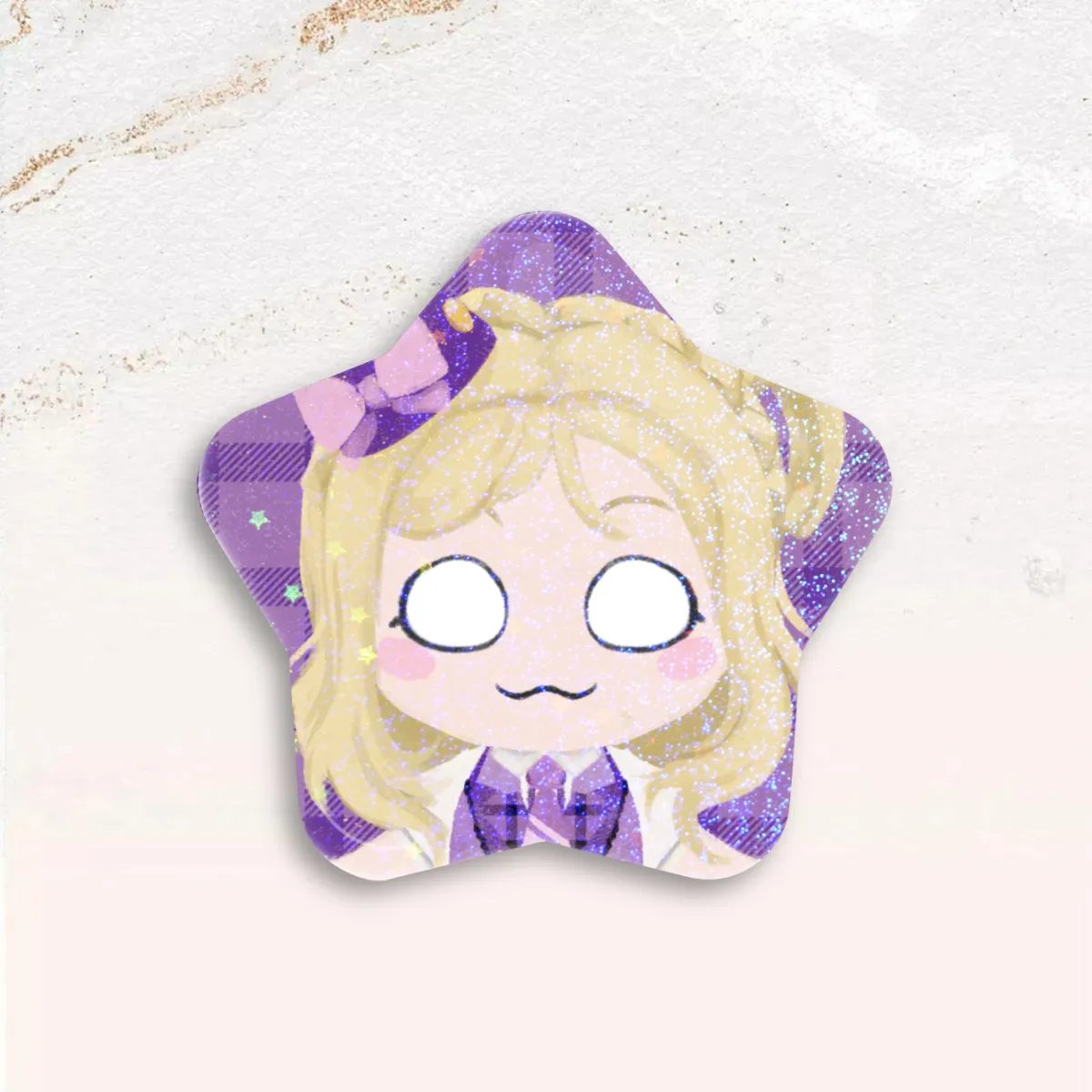 Standobuddy Seaside Violet Star Can Badge
