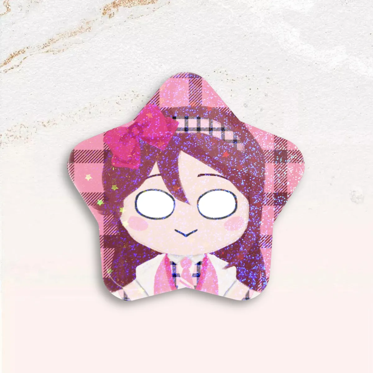 Standobuddy Seaside Sakura Pink Star Can Badge