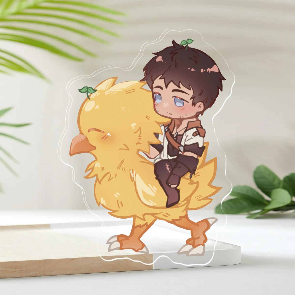 Sprout Meteor & Chocobo Rainbow Acrylic Pin