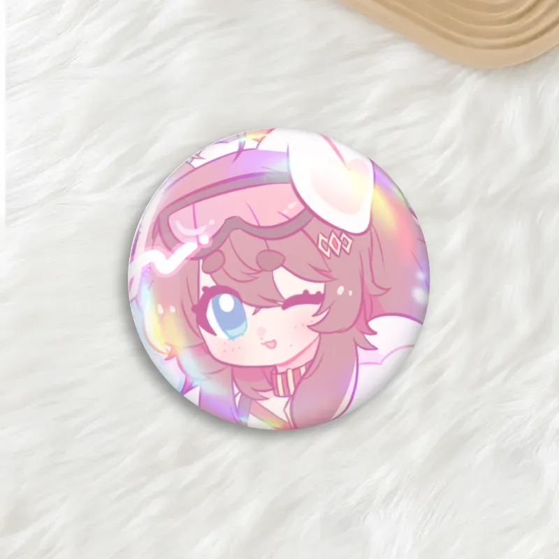 Knives' Birthday Holographic Button Pin