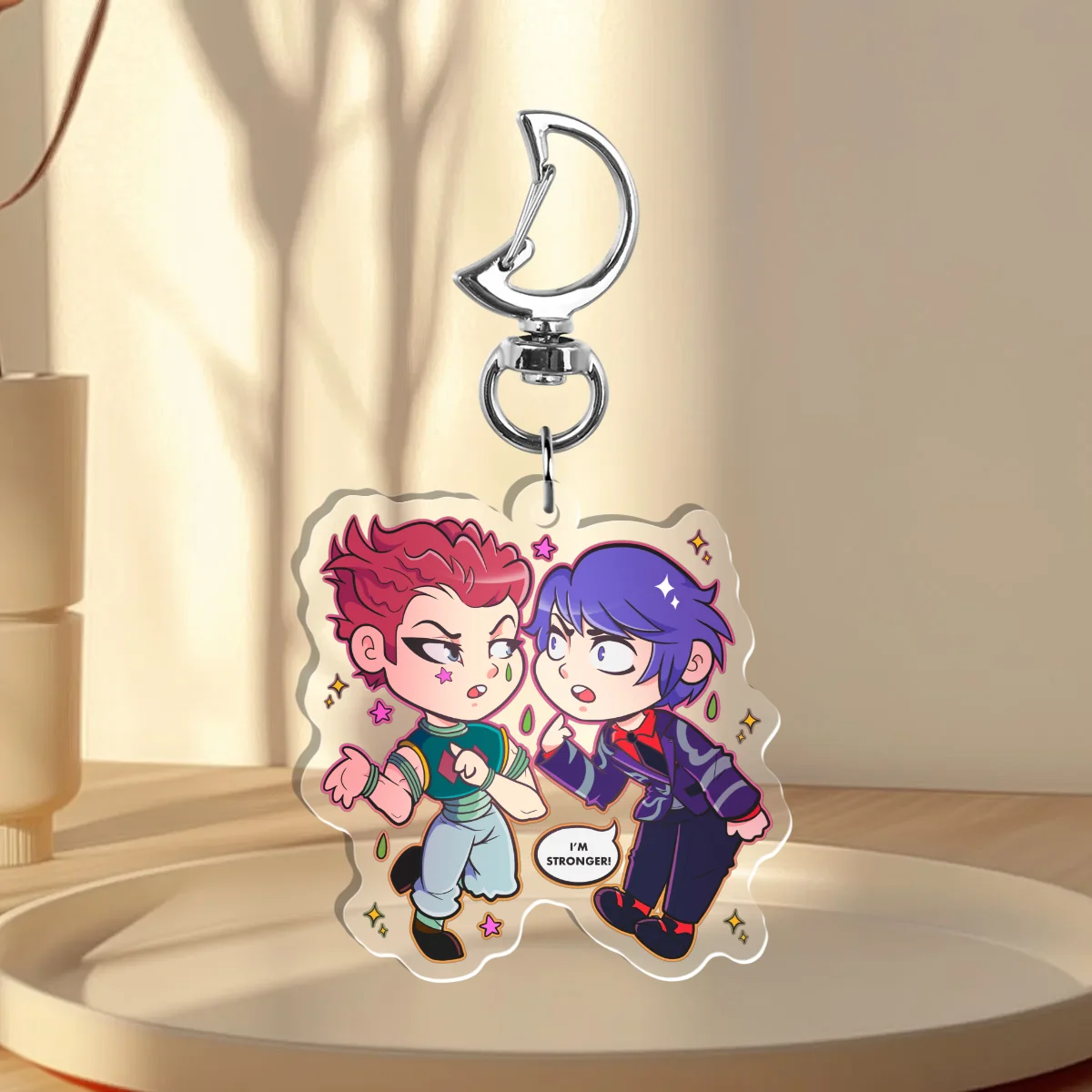 Anime Men Arguing Keychains