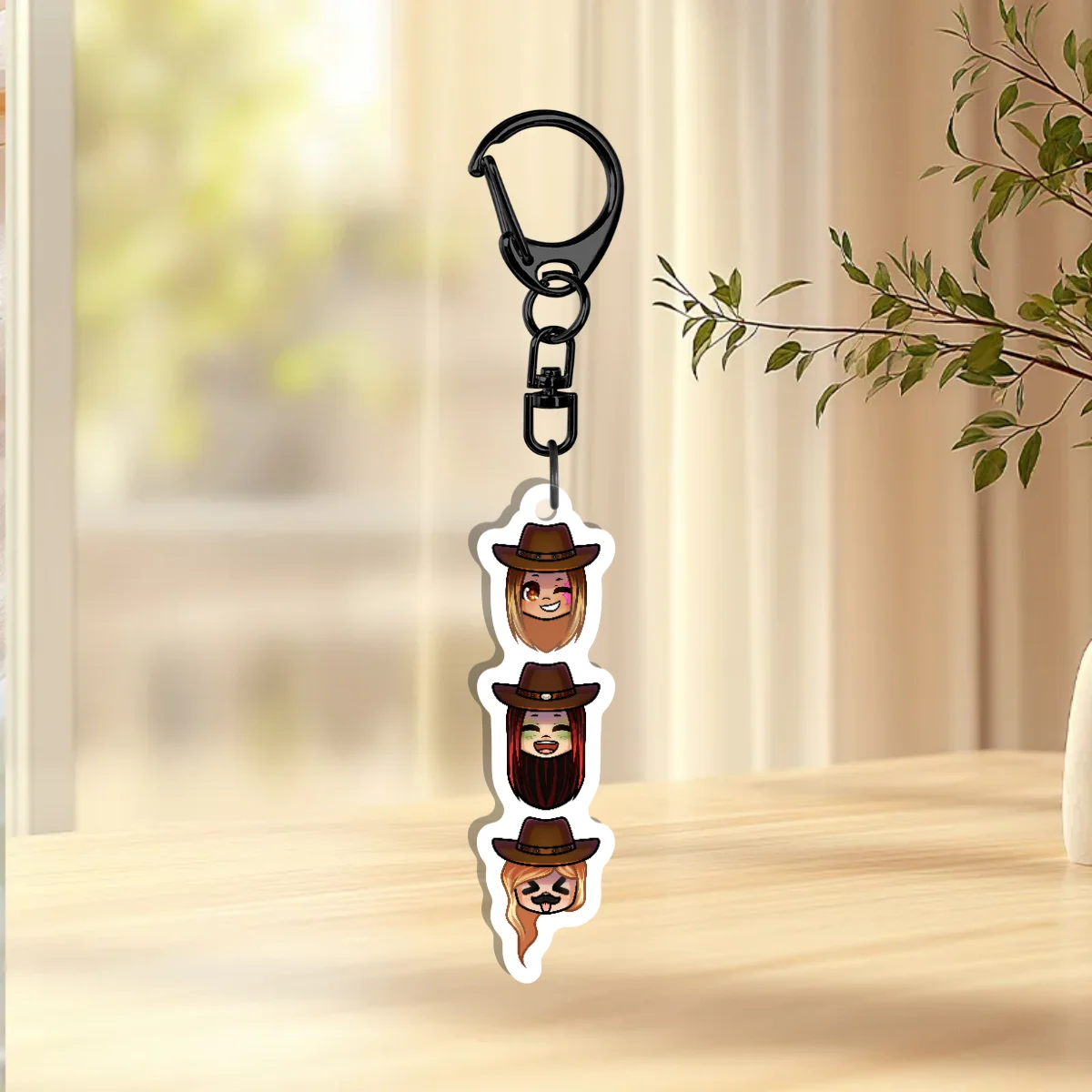 Triple Trouble Keychain