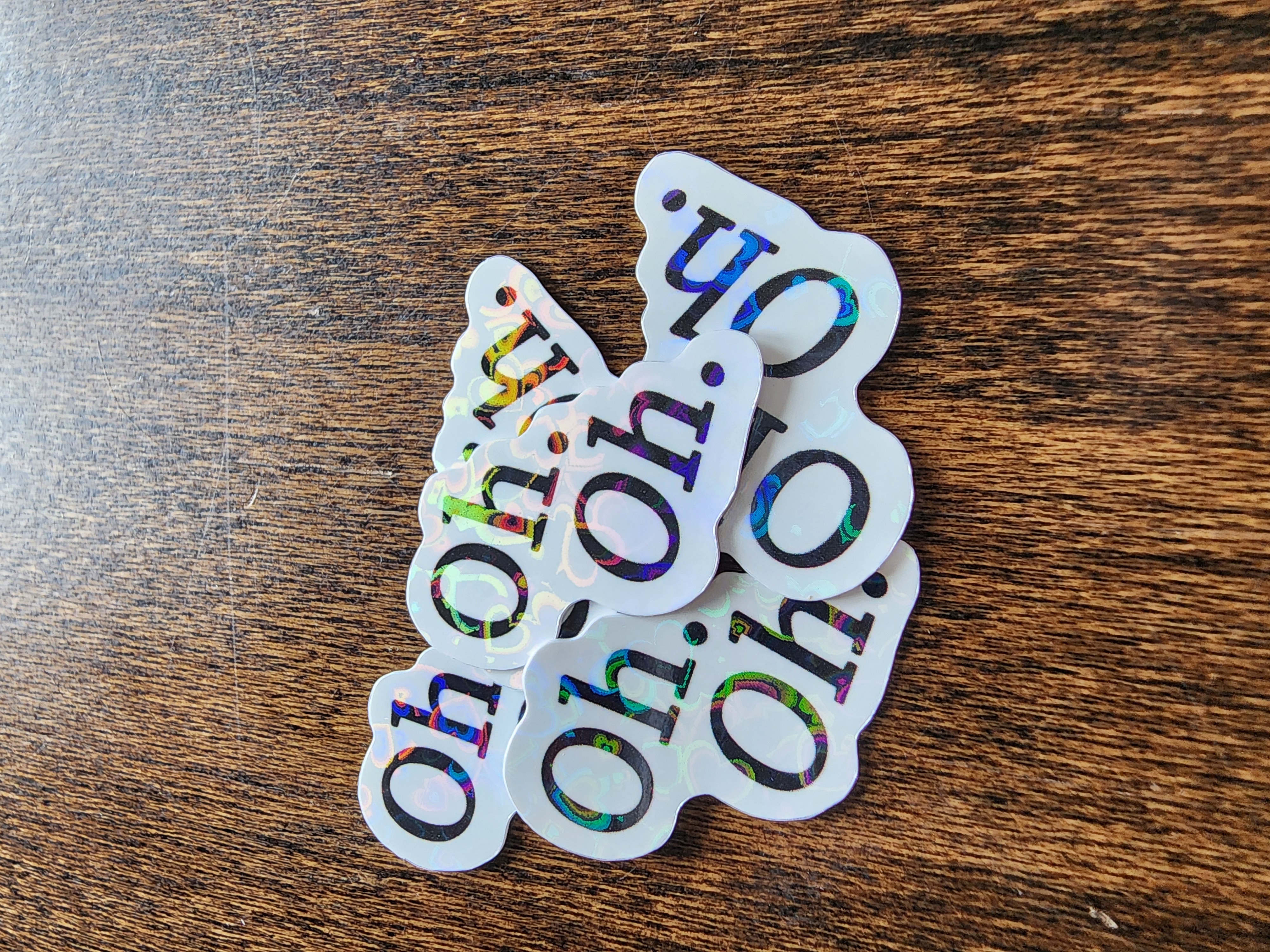 Oh. Holo sticker