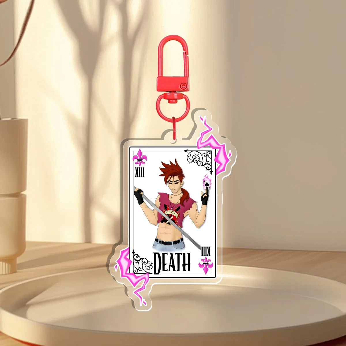 Remy Death Tarot keychain