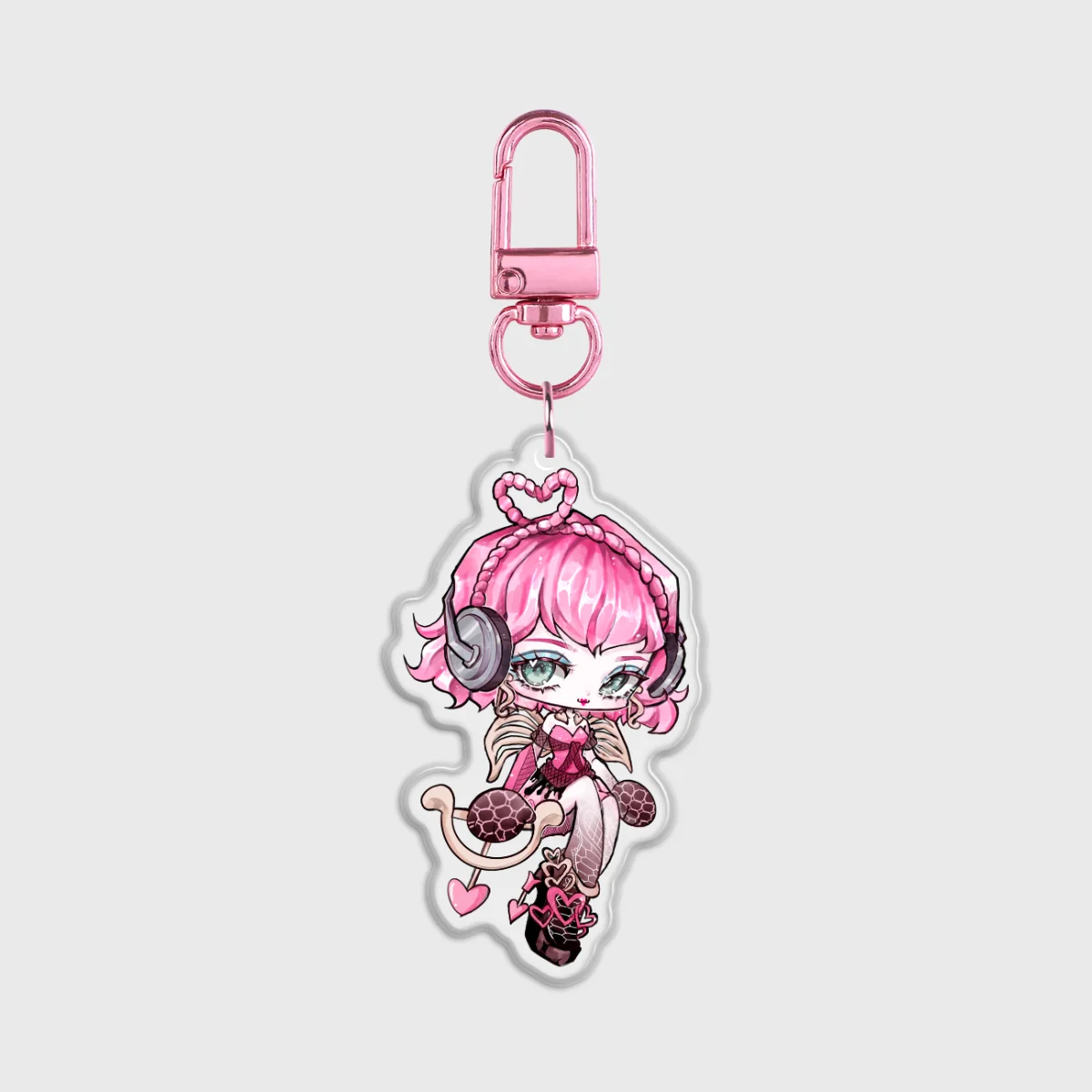Cupid Monster School Girl Epoxy Keychain