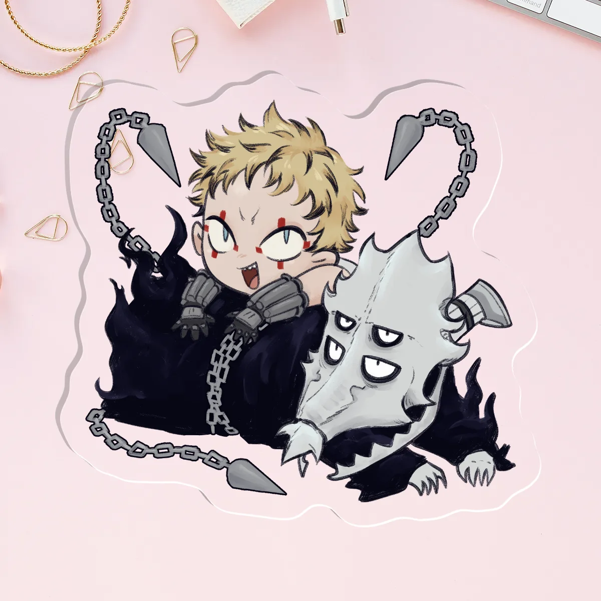 Risu and Curse Chibi Pin