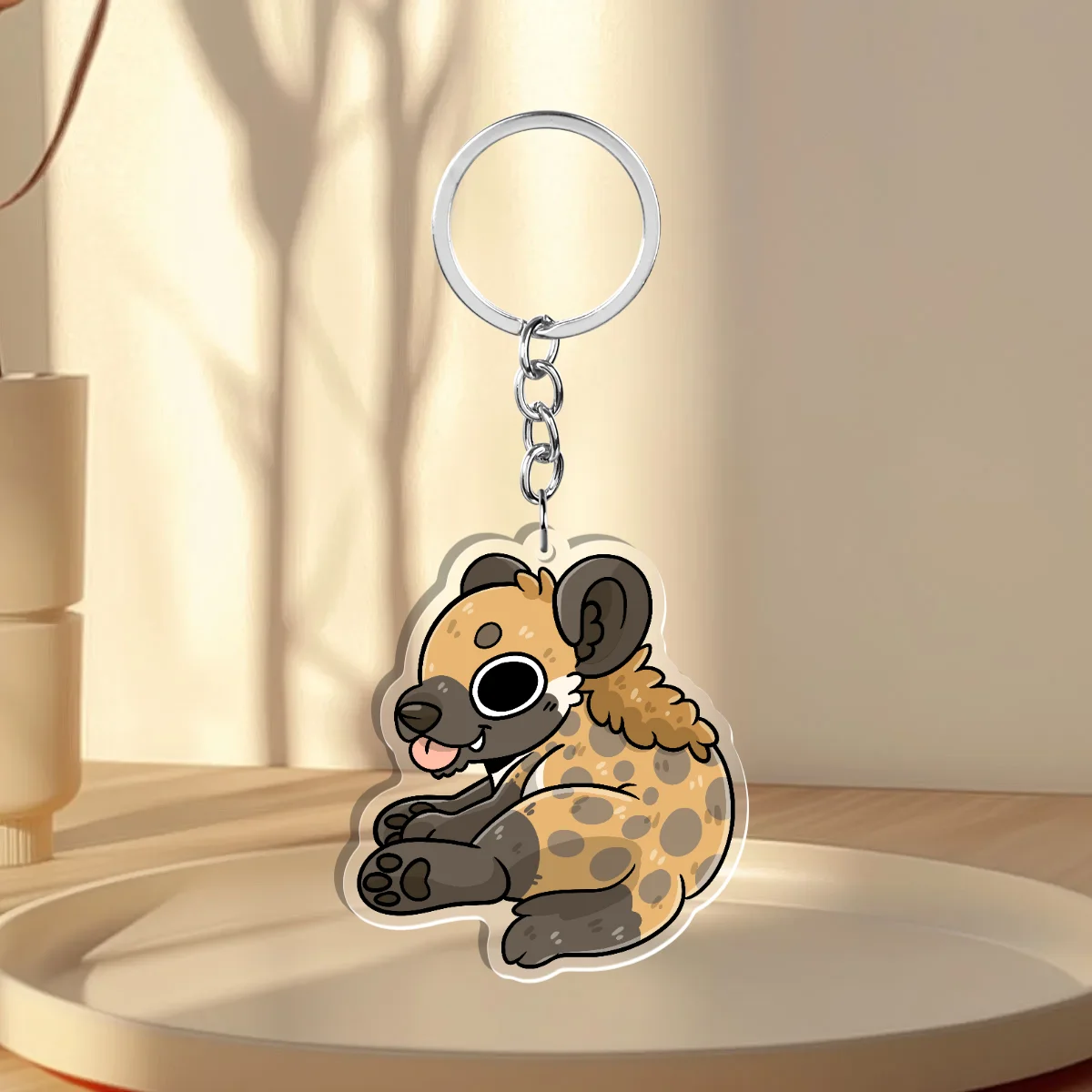 Spotted Hyena Clear Acrylic Keychains