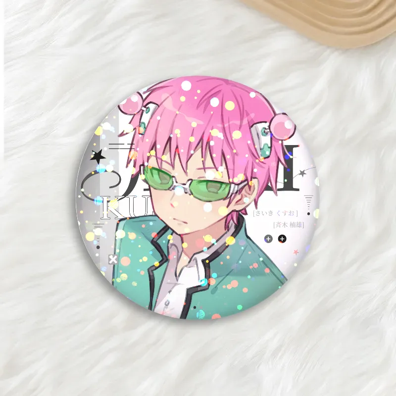 Saiki Kusuo Round Button Pins