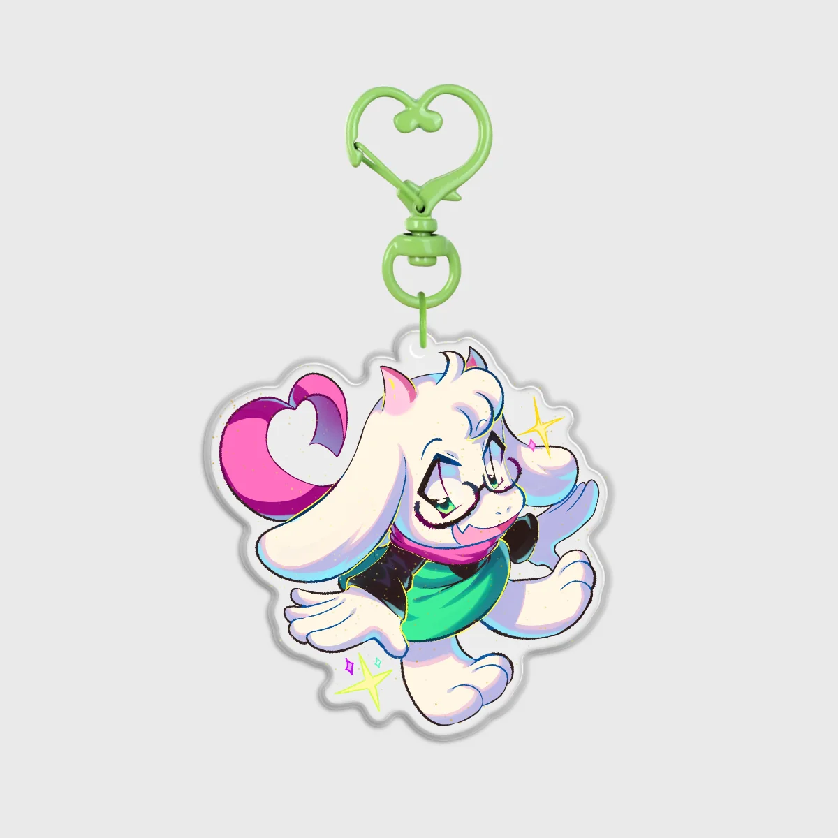 [Deltarune] Ralsei Glitter Acrylic Keychain