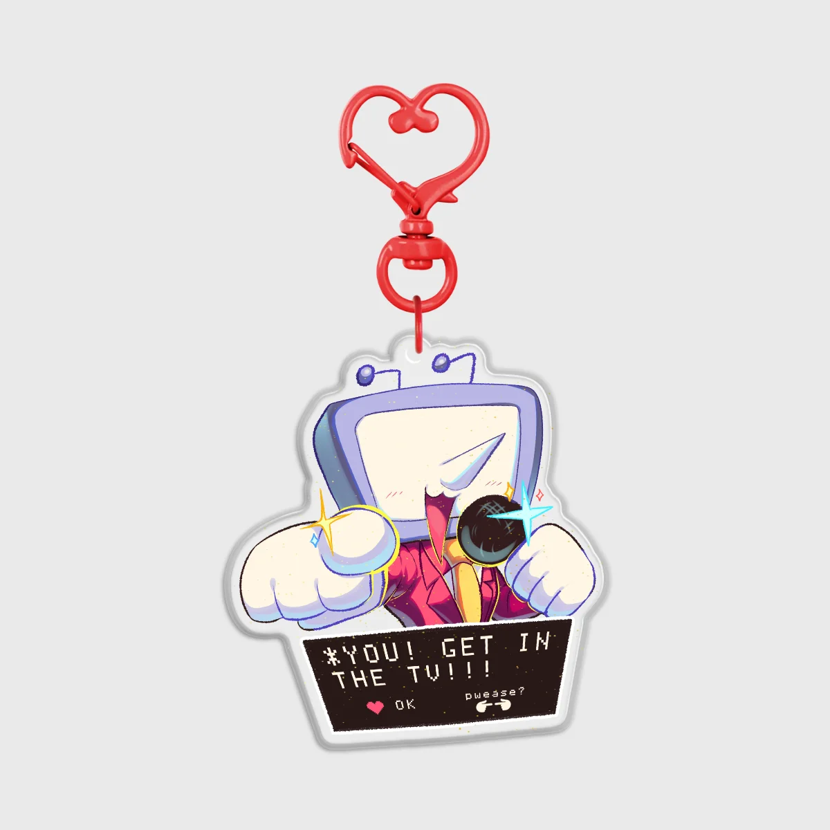 [Deltarune] Tenna Glitter Acrylic Keychain