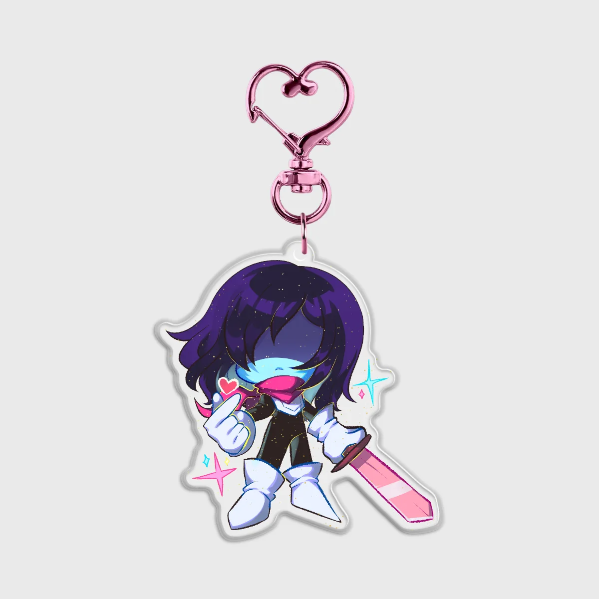 [Deltarune] Kris Glitter Acrylic Keychain