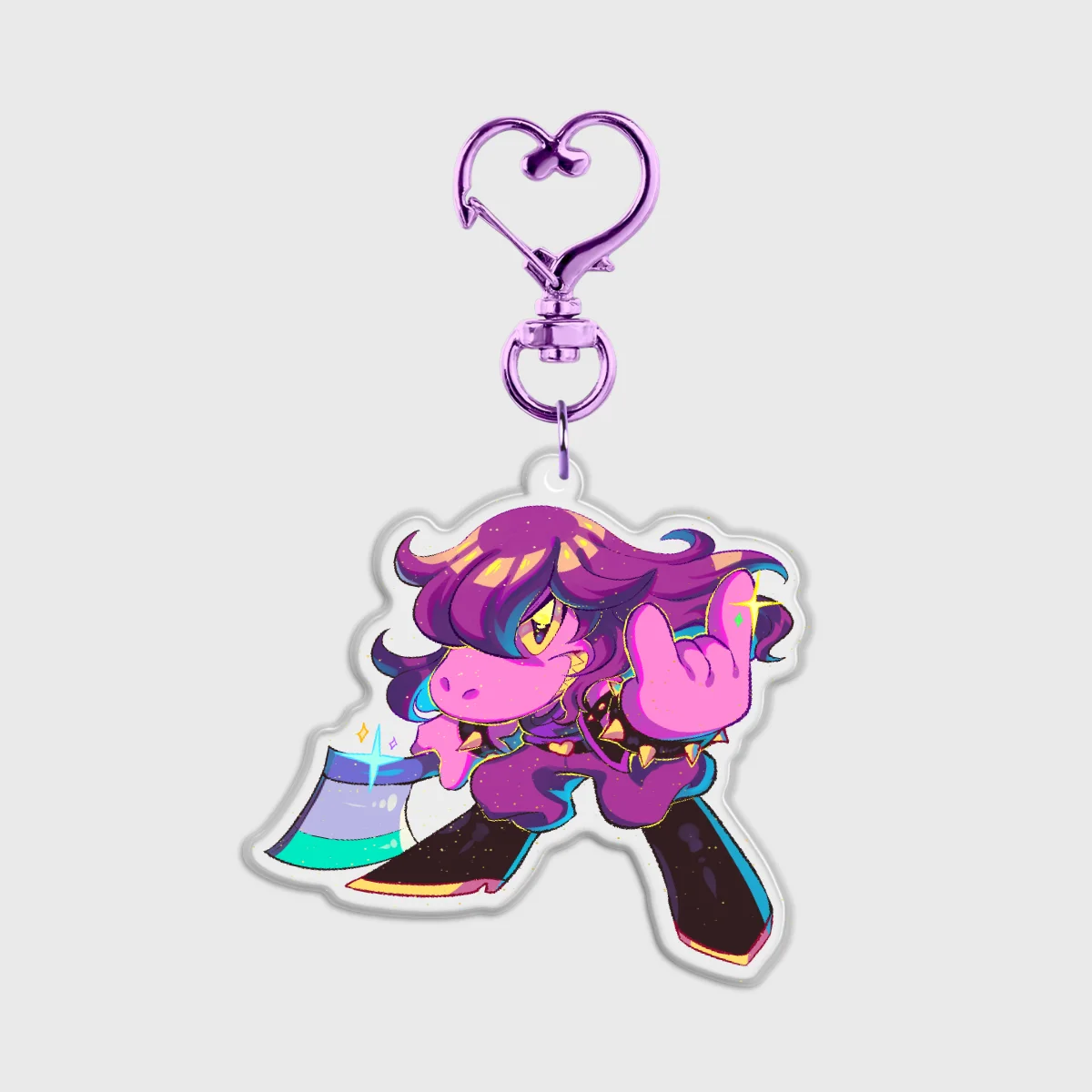 [Deltarune] Susie Glitter Acrylic Keychain
