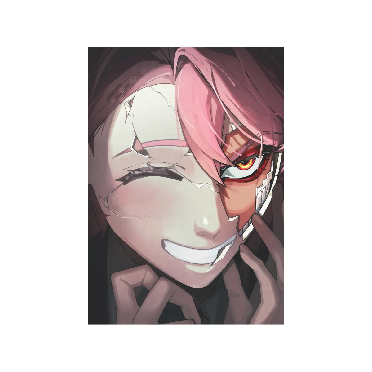 Aira Cracked Face Print