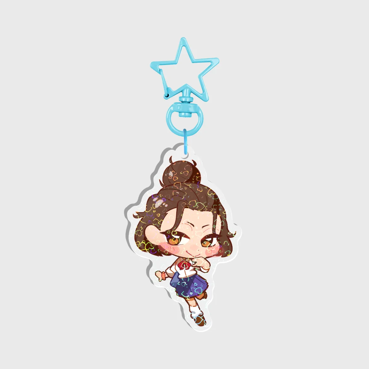 Miko Heart Holographic Keychain