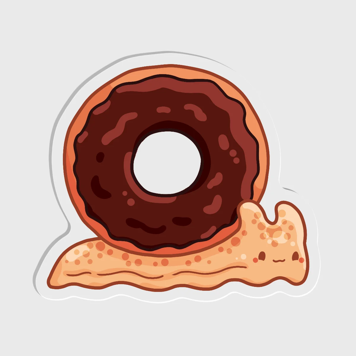 Chocolate Frosted Snonut Clear Acrylic Fridge Magnet