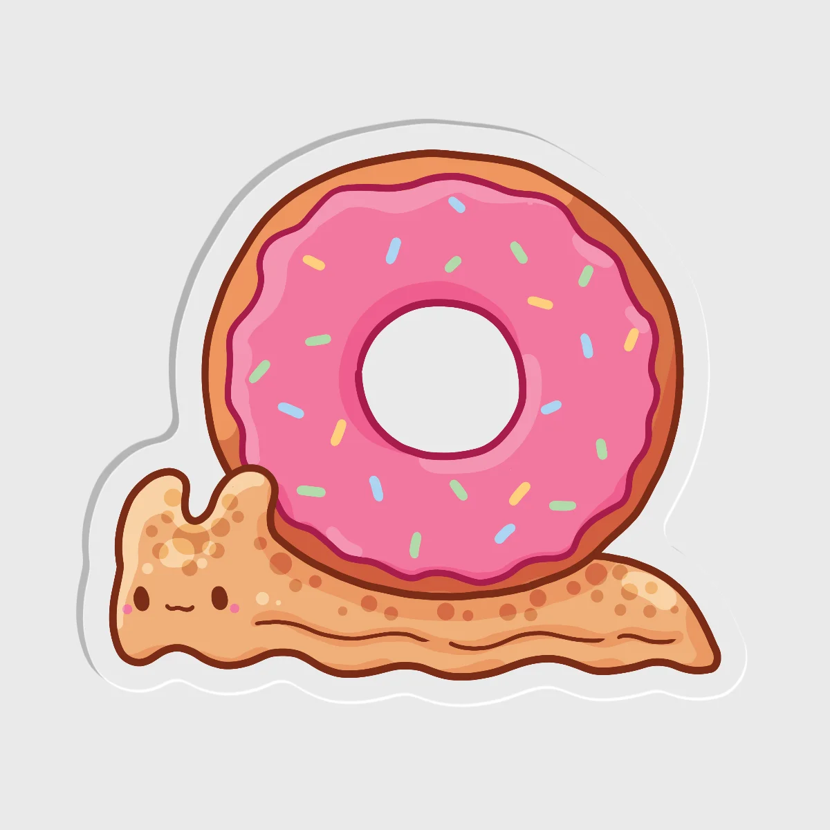 Strawberry Frosted Snonut Clear Acrylic Fridge Magnet