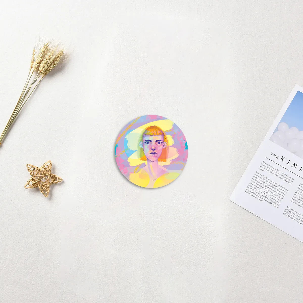 Colorful Portrait - Acrylic Coaster